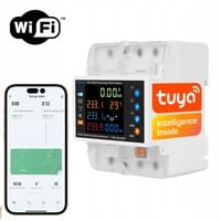 Licznik energii prądu 3-fazowy 2-kierunki PV przekaźnik 100A LCD WiFi