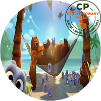 Opłatek na tort Grizzy i Lemingi