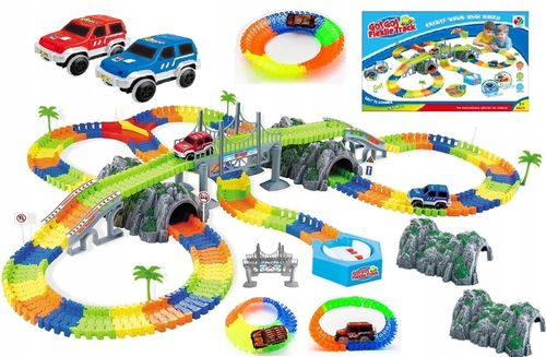 TOR SAMOCHODOWY MAGIC TRACK 5 metrów + 2 AUTKA MOST TUNELE DRZEWA WIADUKT na Arena.pl