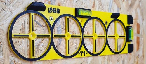 Szablon do wymiarowania otworów puszek elektrycznych gniazdek wzornik na Arena.pl