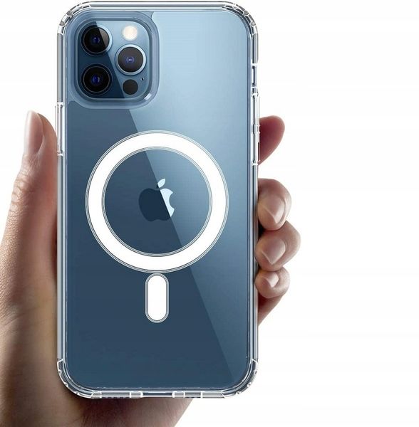 Etui Do iPhone 12 Mini +Szkło 9H WZMACNIANE 360° do MAGSAFE CLEAR CASE zdjęcie 4