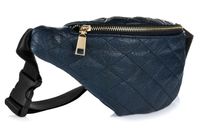 Granatowa Nerka Saszetka Damska Biodrówka Pikowana Q27