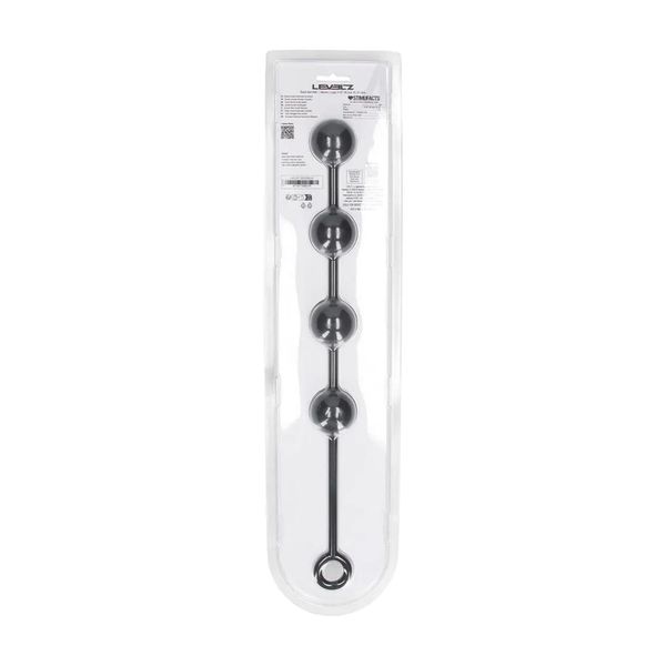 Round Silicone Anal Balls - L - 40Mm - Black zdjęcie 3