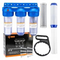 FILTR DO WODY WSTĘPNY KORPUS OBUDOWA FI 1'' GW 3-STOPNIOWY +WKŁADY ZESTAW