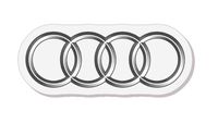 Topper toper z masy cukrowej na tort Audi logo DIY