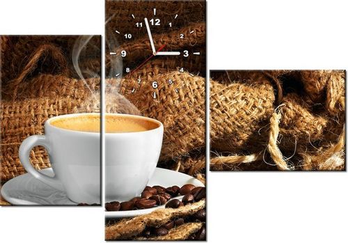 100CM 70CM ZEGAR 3 ELEM FILIŻANKA KAWY ŚCIENNY OBRAZ na Arena.pl