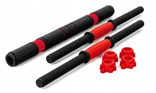 ZESTAW 2w1 dwa GRYFY do hantli 51cm z ŁĄCZNIKIEM sztanga GRYF PROSTY zacisk na Arena.pl