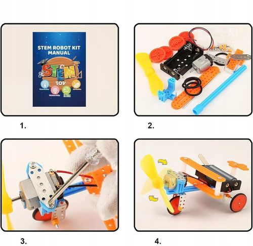 ZESTAW MAŁY ELEKTRONIK EKSPERYMENTY ZABAWKA ROBOT SAMOCHÓD ELEKTRYK NAUKA na Arena.pl