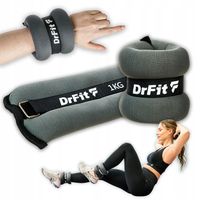 Ciężarki na Kostki Nadgarstki do Ćwiczeń Biegania Zestaw 2x1kg Szare