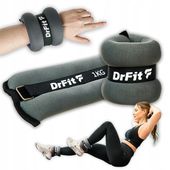 Ciężarki na Kostki Nadgarstki do Ćwiczeń Biegania Zestaw 2x1kg Szare