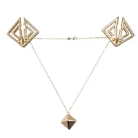 lockink regulowane zaciski na sutki złote z ozdobną zawieszką metalową