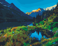 Malowanie po numerach – Górskie tereny - 40x50 rama