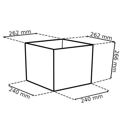 Doniczka kwadratowa wkład rattan 26,2x26,2x26,6 cm biały na Arena.pl
