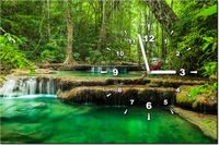 60CM 40CM ZEGAR OBRAZ WODOSPAD EREWAŃ DRUK PŁÓTNO RAMA