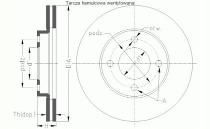 TARCZA HAM TYL 324X12 P MIKODA na Arena.pl