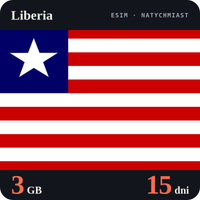 Karta eSIM Internet Liberia 3 GB na 15 dni - bez rejestracji