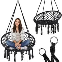 krzesło plecione boho podwieszane duża huśtawka bocianie gniazdo 70 cm