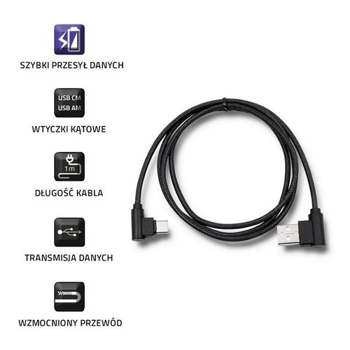 Qoltec Kabel USB typ C męski | USB 2.0 A męski | 1m na Arena.pl