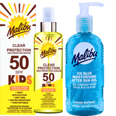 Malibu Bezbarwny Spray Dla Dzieci SPF50 250ml + Żel Po Opalaniu 200ml