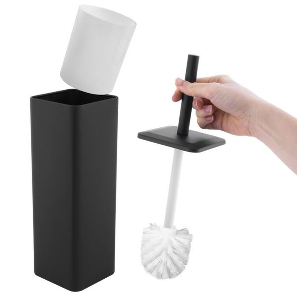 Zestaw łazienkowy czarny 2-elementy - kosz na śmieci i szczotka do WC zdjęcie 3