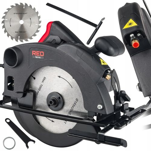 PIŁA TARCZOWA PILARKA RĘCZNA DO DREWNA Z LASEREM 2250W PRZECINARKA 185 na Arena.pl