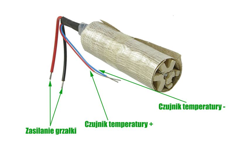 Grzałka Hot-Air wentylator 4 kable zdjęcie 1