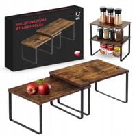 PÓŁKA KUCHENNA ORGANIZER KUCHENNY NA PRZYPRAWY 2 SZT STOJAK REGAŁ NA