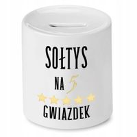 Skarbonka Prezent Dla Sołtysa Na Pięć Gwiazdek Z Nadrukiem Ze Zdjęciem