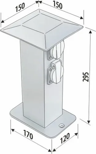 Elektryczny Słupek Ogrodowy z Gniazdami Zasilający na Arena.pl