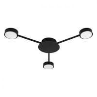 NOWOCZESNY ŻYRANDOL LED GX53 3X15W CZARNY STAL ALUMINIUM