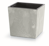 Doniczka kwadratowa URBI SQUARE LOW BETON EFFECT DURS240LE-422U, Kolor Beton, Prosperplast, Wymiary 24x24x23.5 cm