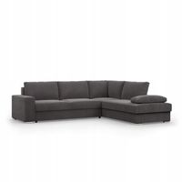 NAROŻNIK VELANO CIEMNY SZARY Rogówka KANAPA Rozkładana z Funkcją Spania