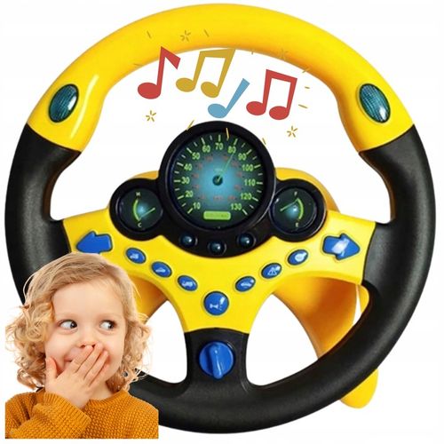 Kierownica zabawka INTERAKTYWNA DLA CHŁOPCA dźwięki symulator jazdy na Arena.pl