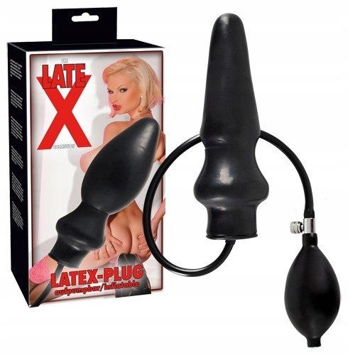 Lateksowy Pompowany Plug Analny Powiększany 20Cm na Arena.pl