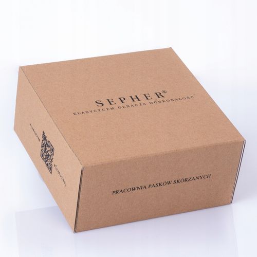 SEPHER Pasek Męski Skórzany CZARNY garnitur spodni na Arena.pl