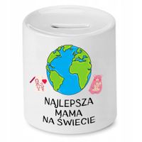 Skarbonka Dla Mamy Matki Najlepsza Na Świecie Z Nadrukiem Ze Zdjęciem