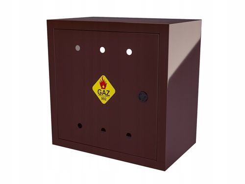 SKRZYNKA GAZOWA 60x60x25 SZAFKA STANDARD NA ZAWÓR GAZ KOLOR BRĄZOWY na Arena.pl