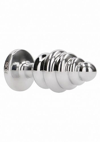 Ribbed Diamond Plug - 3.75 Inch - Silver na Arena.pl