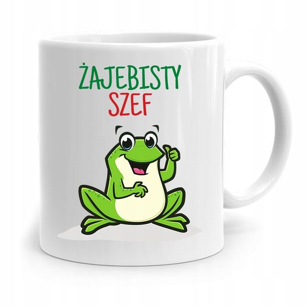 Kubek Prezent Dla Szefa Żajebisty Szef Z Nadrukiem Ze Zdjęciem zdjęcie 1