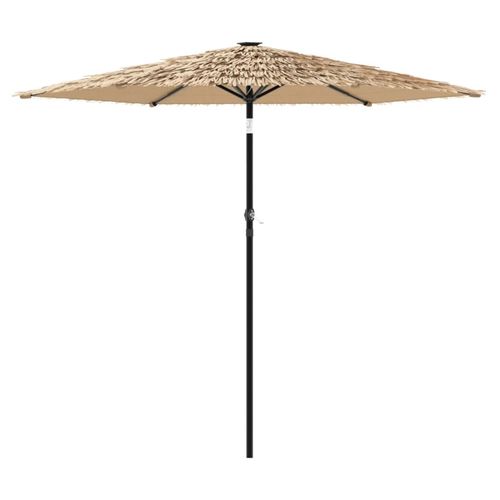 Parasol ogrodowy z LED, stalowy słupek, brązowy, 268x268x226 cm na Arena.pl