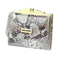Damski mały portfel ze wzorem skóry weżą Gregorio