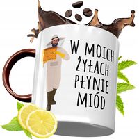 Kubek Bordowy Dla Pszczelarza Na Urodziny Prezent Z Nadrukiem Ze Zdjęciem