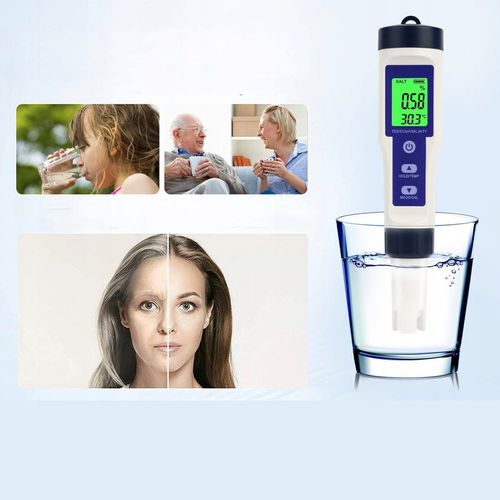 MIERNIK ELEKTRONICZNY TEMPERATURA TESTER PH/TDS/EC/SALINITY/ WODY TESTER na Arena.pl