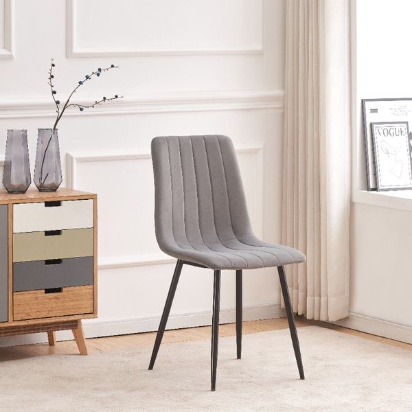 IRIS KRZESŁO TAPICEROWANE CIEMNY SZARY WELUR zdjęcie 6