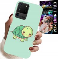 ETUI DO SAMSUNG GALAXY S20 Ultra - SŁODKIE ŻÓŁWKI WZORY DLA DZIECI + FOLIA