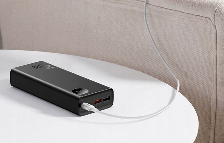 BASEUS MOCNY SZYBKI POWERBANK 20000MAH 2X USB-A USB-C 30W Z KABLEM USB-C zdjęcie 2