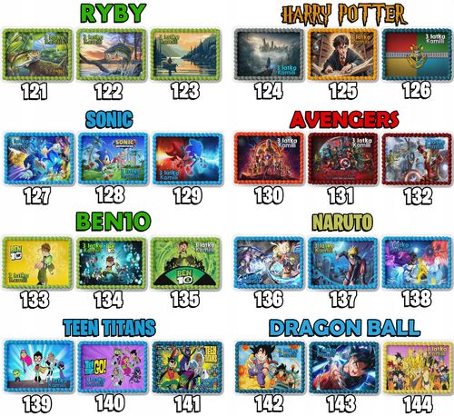 PROSTOKĄTNY OPŁATEK NA TORT A4 20x29CM - DRAGON BALL + IMIĘ na Arena.pl