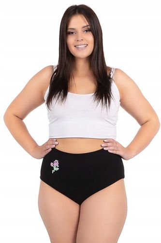 3x Figi Majtki Damskie Maxi Bikini Wysoki Stan Maxi Czarne MORAJ 3XL na Arena.pl