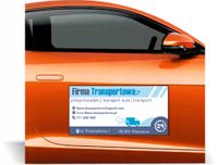 Magnes na samochód reklama magnetyczna 60x30cm różne wzory