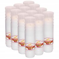 ZNICZE PARAFINOWE WKŁADY 7 DNI 168 h KERZEN 12 SZT